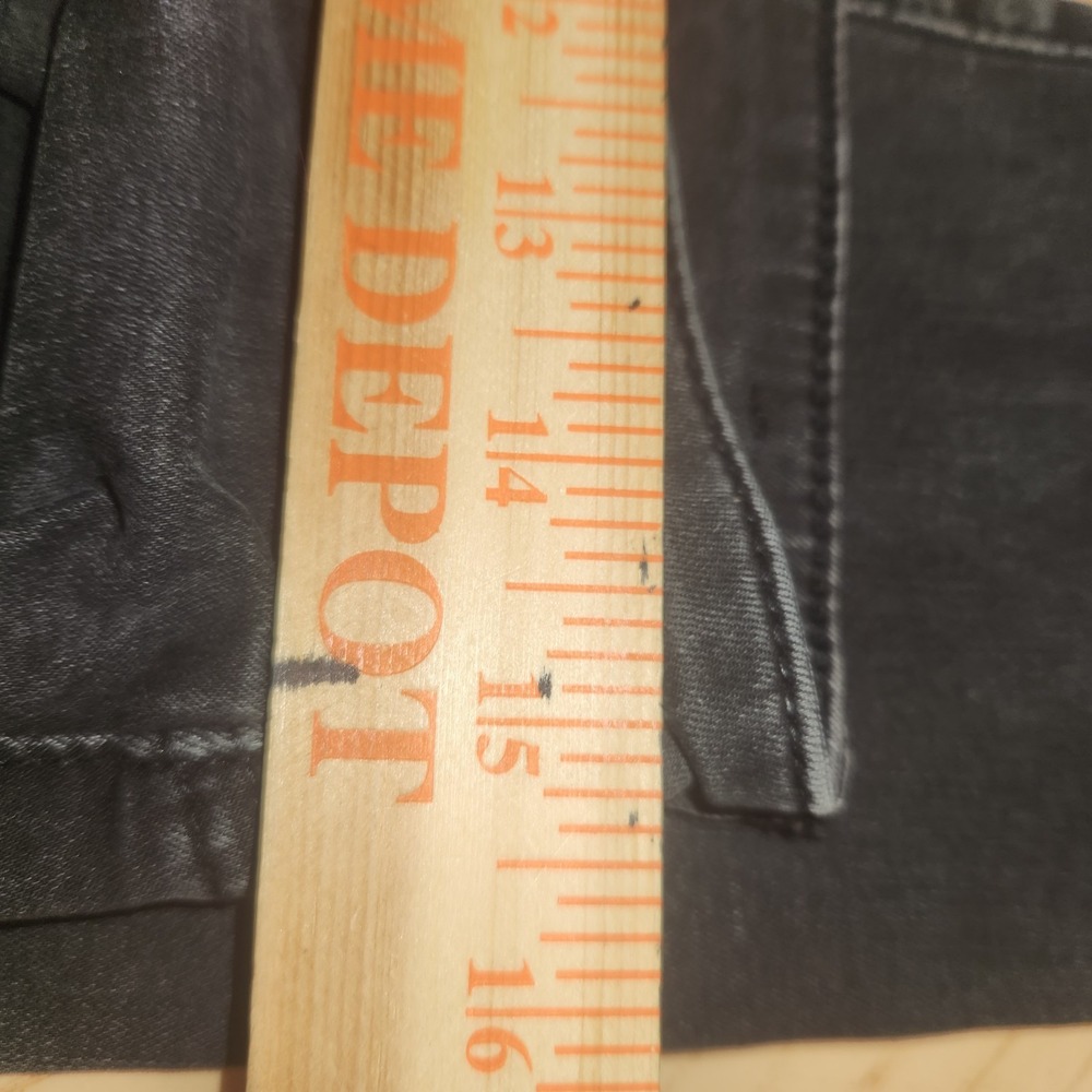 Kut From The Kloth MIA Highrise Skinny Jeans Womens Size 12 Black Tie Dye Patch - Picture 7 of 12